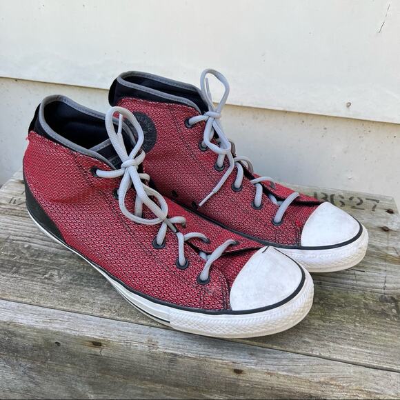 Converse all Star Syde Street Woven High Top Sneakers Maroon - Picture 1 of 7